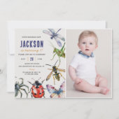 自然虫の虫1st誕生日パーティー 招待状 (正面)