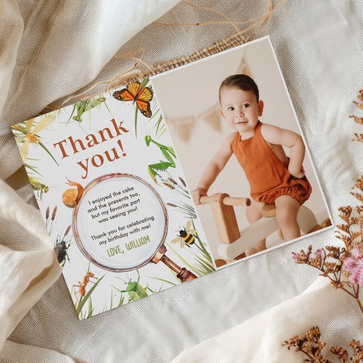 自然虫の誕生日パーティーの写真 サンキューカード
