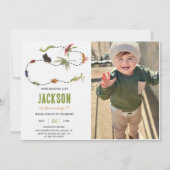 自然虫の誕生日パーティーの写真 招待状 (正面)