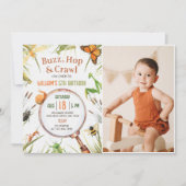 自然虫の誕生日パーティーの写真 招待状 (正面)