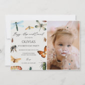 自然虫の誕生日パーティーの写真 招待状 (正面)