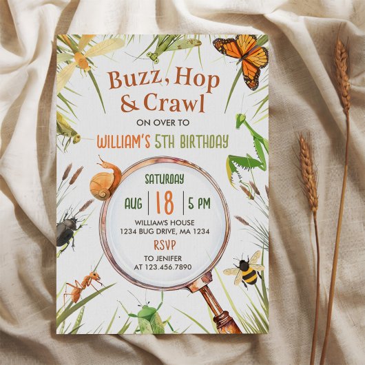 自然虫の誕生日パーティー 招待状