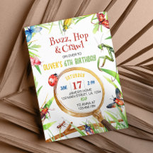自然虫誕生日招待状