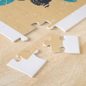 自然要素、レトロスタイルアイコン。 ジグソーパズル (側面)