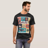 自然要素、レトロスタイルアイコン。 Tシャツ (正面フル)