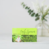 自然訓練セッションでのヨガの呼吸 名刺 (スタンド正面)