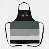 自然調の黒とセージのエプロン エプロン (正面)