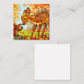 自然調和：リスと鹿 スクエア名刺 (正面/裏面)