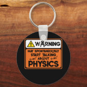 自然警告に物理学について話し始める キーホルダー (正面)
