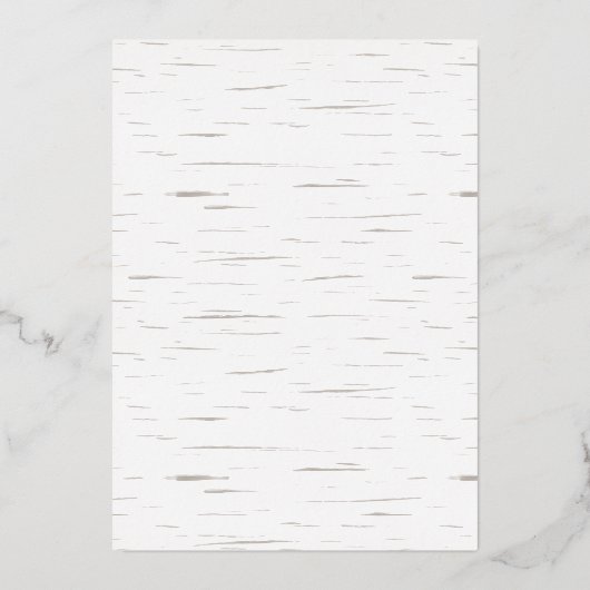 自然豊かな森林の動物たちが住む、のどかな村のアーチ型の写真 箔シーズンカード (裏面)