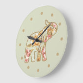 自然象フローラデザイン ラージ壁時計 (傾斜)