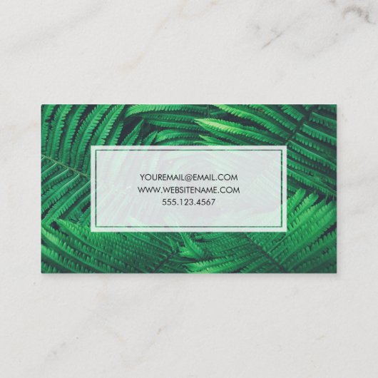 自然造園建築用シダ植物 名刺 (裏面)