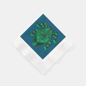 自然野生の爬虫類ザヒキガエル 縁ありカクテルナプキン (角)