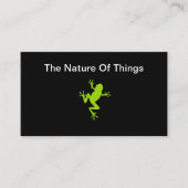 自然野生動物カエル動物テーマ 名刺 (正面)