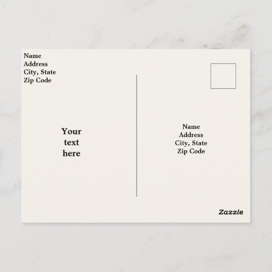 自然野生生物ムースと引用文 ポストカード (裏面)