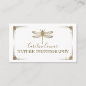 自然野生生物写真黄金トンボ 名刺 (正面)