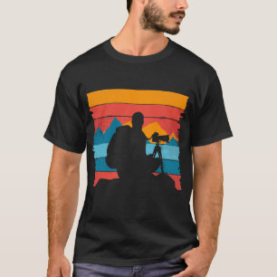 自然野生生物撮影ヴィンテージ Tシャツ