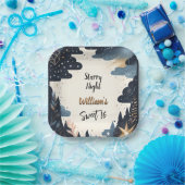 自然銀河系大人かわいい星空の夜スウィート16 ペーパープレート (パーティー)