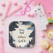 自然銀河系大人かわいい星空の夜スウィート16 ペーパープレート (パーティー)