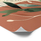 自然開花-抽象芸術ボタニカルウォールアートX ポスター (角)