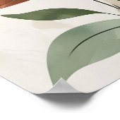 自然開花-抽象芸術植物壁アートIII ポスター (角)