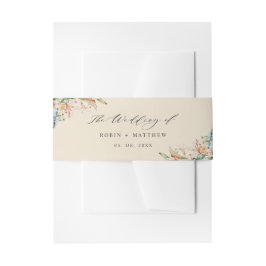 自然開花、結婚ベージュ結婚の 招待状ベリーバンド