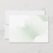 自然開花、緑の水の色の汚れ結婚、のRS 出欠カード (裏面)