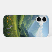 自然電話カバー – Wildflower Valley Art iPhone 16ケース (裏面横)