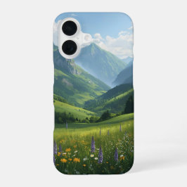 自然電話カバー – Wildflower Valley Art iPhone 16ケース