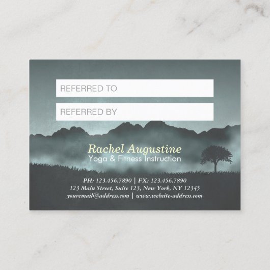 自然霊気マスターヨガインストラクター紹介カード 紹介カード (裏面)