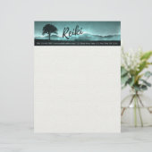 自然霊気マスター及びヨガ仲介インストラクター レターヘッド (スタンド正面)