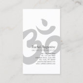 自然霊気マスター及びヨガ仲介インストラクター 名刺 (裏面)