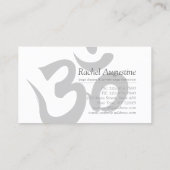 自然霊気マスター及びヨガ仲介インストラクター 名刺 (裏面)