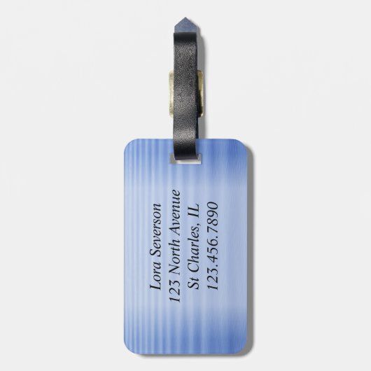 自然青さざ波のある水 ラゲッジタグ (裏面縦)