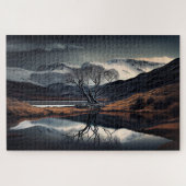 自然静かな美しいが穏やかな水に反射 ジグソーパズル (横)