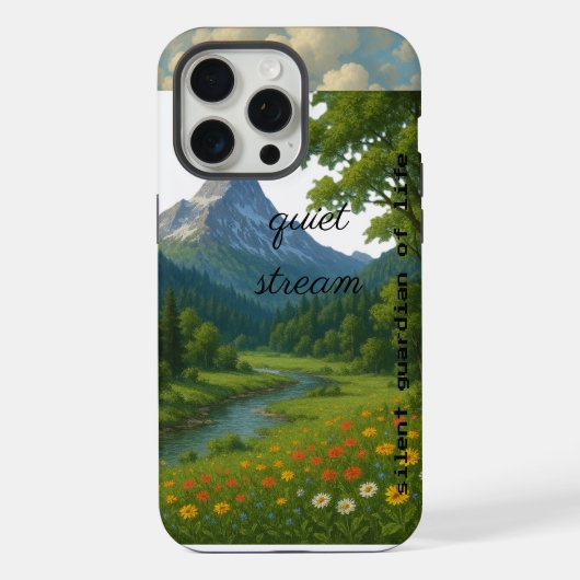 自然静かは命の守護者。 iPhoneケース (裏面)