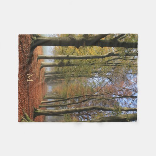 自然風景写真秋木 フリースブランケット (正面(横))