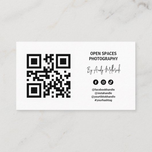 自然風景写真QRコード 名刺 (裏面)