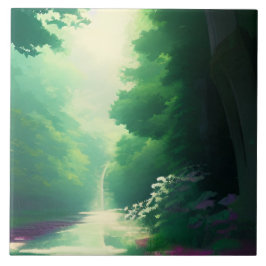 自然風景装飾 タイル