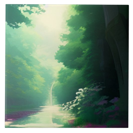 自然風景装飾 タイル (正面)