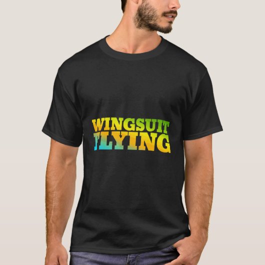 自然飛んでいるカラーで設計されたWingsuit Tシャツ (正面)