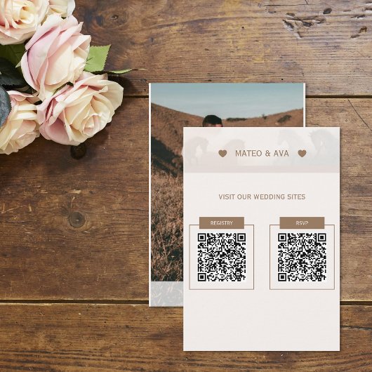 自然馬写真結婚のQR Cdエンクロージャカード エンクロージャーカード