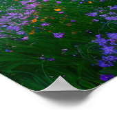 自然魅力的のパレットの花 ポスター (角)