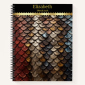 自然鮮やかのカタツムカチ模様 ノートブック (正面)