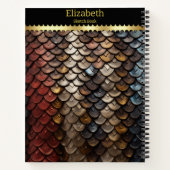 自然鮮やかのカタツムカチ模様 ノートブック (裏面)