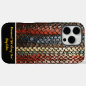 自然鮮やかの芸術を明らかにするヘビ革 Case-Mate iPhoneケース (裏面 (横))