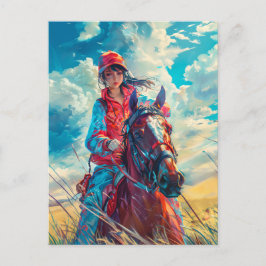 自然鮮やかの輝きにおけるアニメの冒険 ポストカード