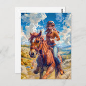 自然鮮やか至福の中でアニメ騎馬団 ポストカード (正面/裏面)