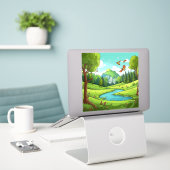 自然15. シール (デスク上のノートパソコン)