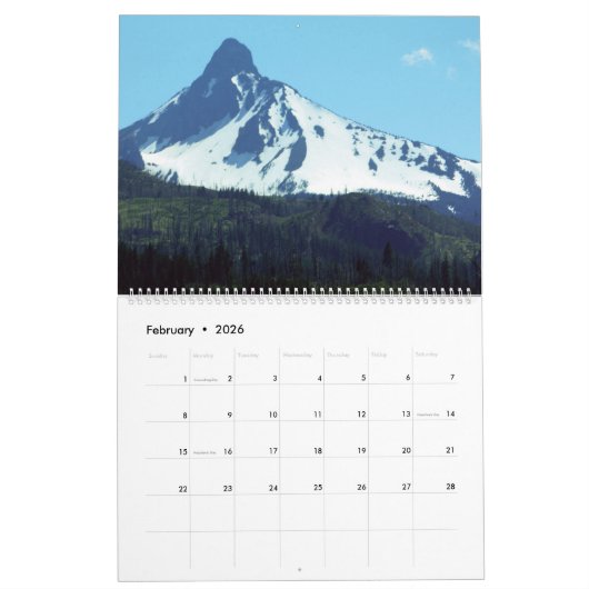 自然2018年 カレンダー (2月 2026)